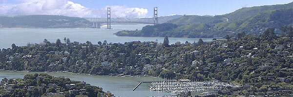 View from Marin County across San Francisco Bay to San Francisco. Photo by D.A. Levy. All Rights Reserved.